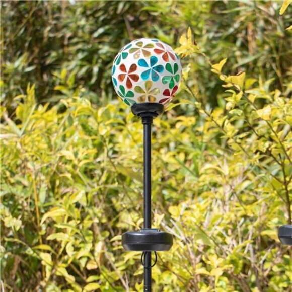 Mosaic Solar Lights Outdoor Decor Pathway Light Waterproof LED Stake Light - Picture 2 of 8